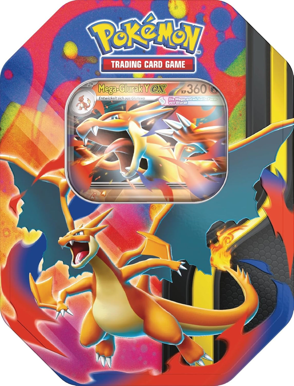 Pokémon-Sammelkartenspiel: Tin-Box Mega-Glurak – Mega-Glurak Y-ex